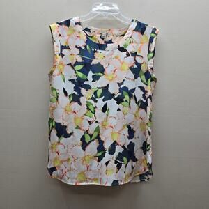 J. Crew Women’s Floral Sleeveless Blouse Top Occasion Multicolor Size Small